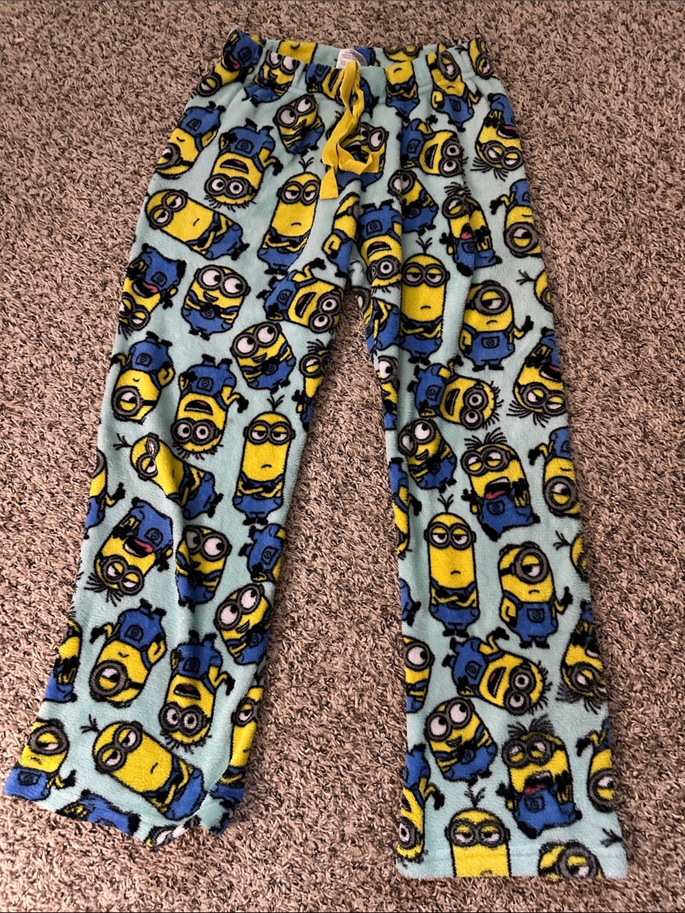 Minions Fleece Pajama Pants - Light Blue & Yellow (MRO)